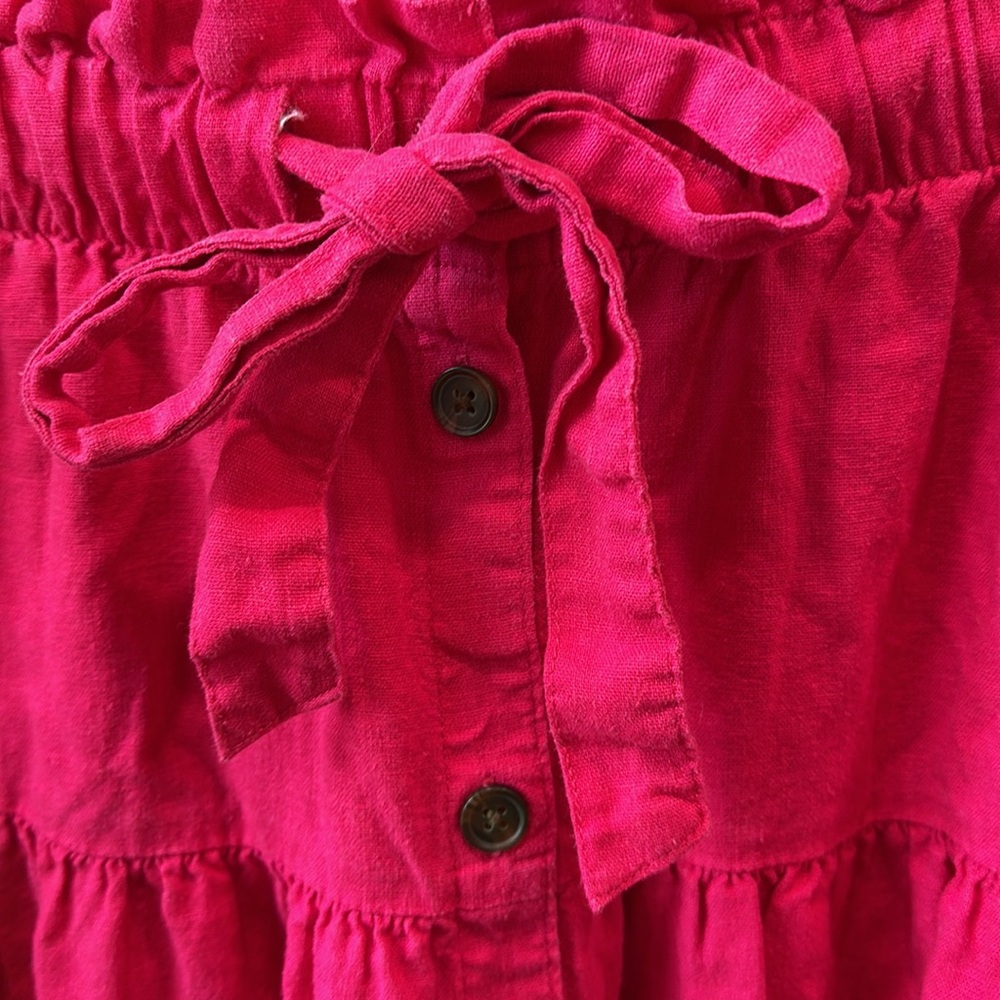 Pink linen skirt - Picture 2 of 3